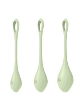 Set de 3 boules de geisha vert pastel Yoni Power 2 Satisfyer - CC597752